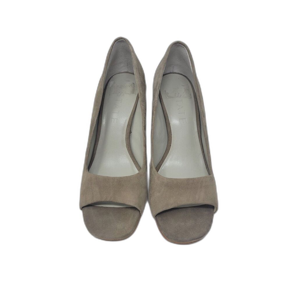 1. State Rianne Suede Peep Toe Block Heel